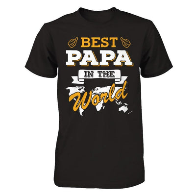 Best Papa In The World-T-Shirt & Hoodie-Classic T-Shirt-Black