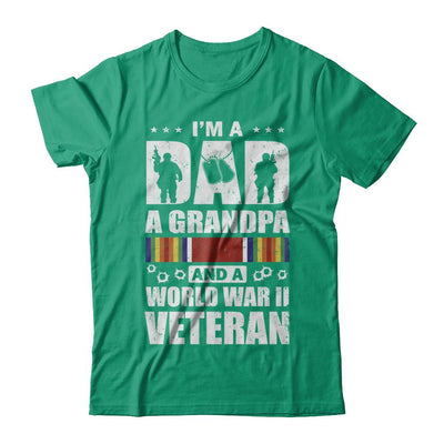 A Dad A Grandpa And A World War II Veteran Fathers Day-T-Shirt & Hoodie-Classic T-Shirt-Kelly Green