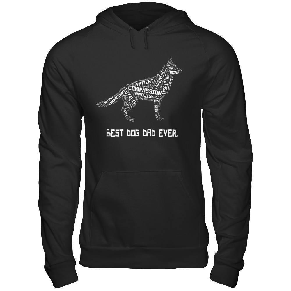 Best Dog Dad Ever German Shepherd Lovers-T-Shirt & Hoodie-Pullover Hoodie-Black