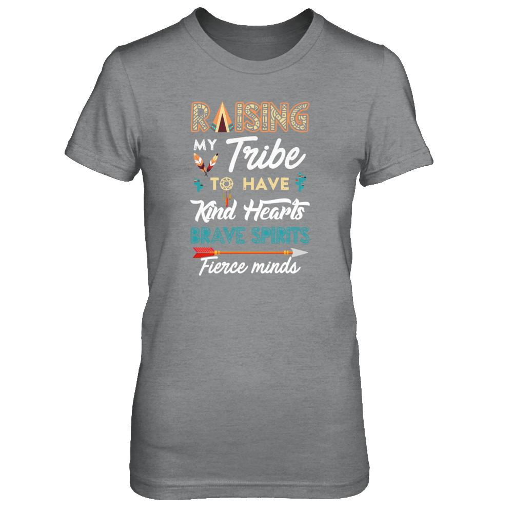 Raising My Tribe To Have Kind Hearts Brave-T-Shirt & Tank Top-Women's T-Shirt-Sport Grey