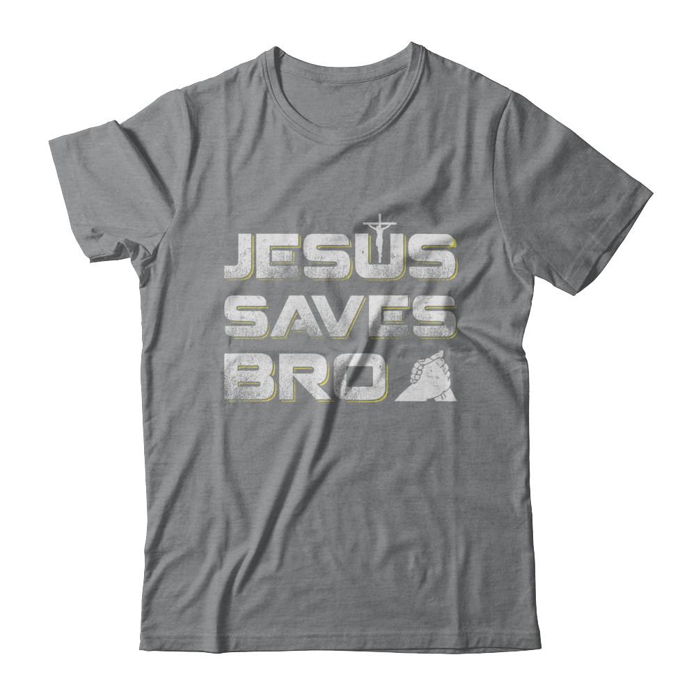 Jesus Saves Bro-T-Shirt & Hoodie-Classic T-Shirt-Sport Grey