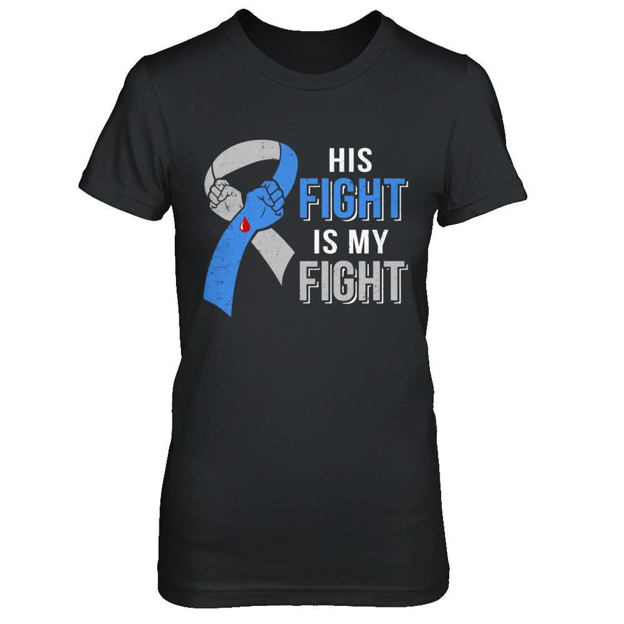 His Fight Is My Fight Diabetes Awareness-T-Shirt & Hoodie-Women's T-Shirt-Black