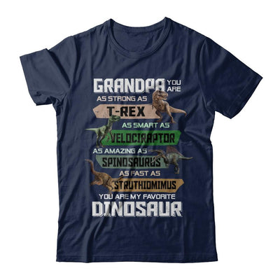 Grandpa You're My Favorite Dinosaur T-Rex Fathers Day-T-Shirt & Hoodie-Classic T-Shirt-Navy