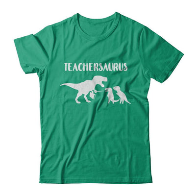 Teacher Funny Teachersaurus Dinosaur-T-Shirt & Hoodie-Classic T-Shirt-Kelly Green