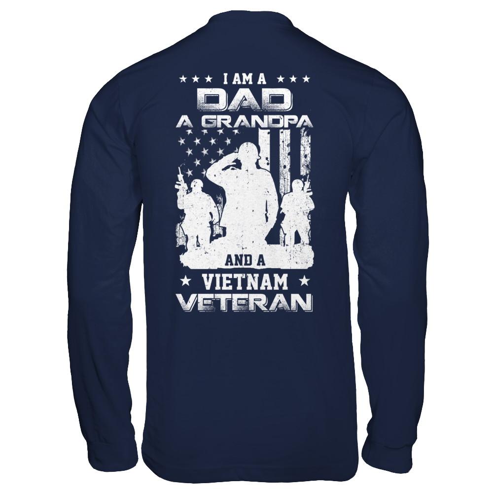 I'm A Dad A Grandpa And A Vietnam Veteran-T-Shirt & Hoodie-Long Sleeve T-Shirt-Navy