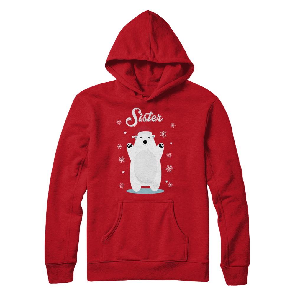 Sister Bear Christmas Santa Pajamas-T-Shirt & Sweatshirt-Pullover Hoodie-Red