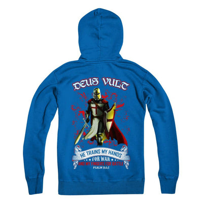 Knight Templar Deus Vult He Trains My Hands For War-T-Shirt & Hoodie-Pullover Hoodie-Royal