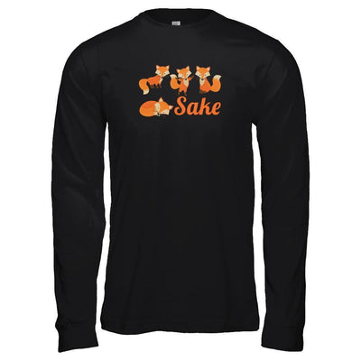 Cute Colorful For Fox Sake-T-Shirt & Tank Top-Long Sleeve T-Shirt-Black