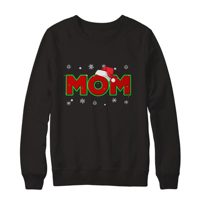Mom Christmas Santa Ugly Sweater Gift-T-Shirt & Sweatshirt-Crewneck Sweatshirt-Black