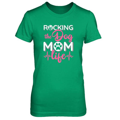 Rocking The Dog Mom Life-T-Shirt & Tank Top-Women's T-Shirt-Irish Green