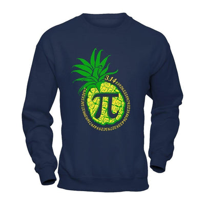 Funny Pi-Neapple Tshirt - Pi Day 2017 Gift Tee-T-Shirt & Hoodie-Crewneck Sweatshirt-Navy