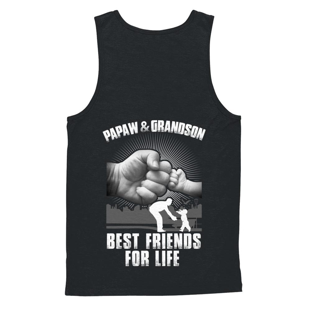 Papaw And Grandson Best Friends For Life-T-Shirt & Hoodie-Unisex Tank-Black