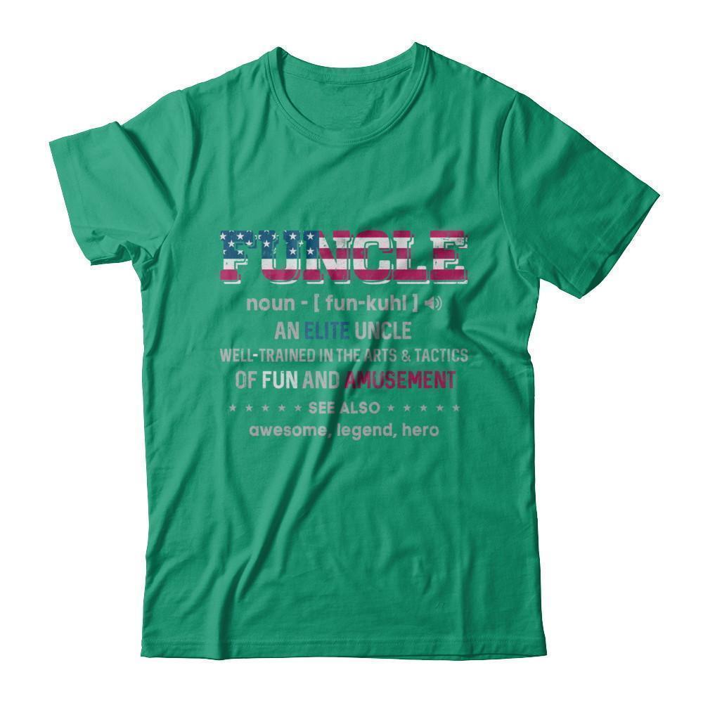 Veteran Funcle Fun Uncle Definition Military-T-Shirt & Hoodie-Classic T-Shirt-Kelly Green