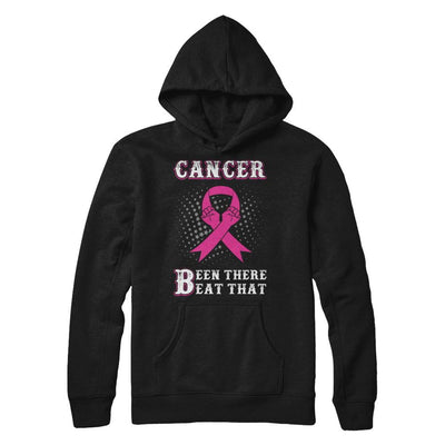 Breast Cancer Been There Beat That Awareness Pink Ribbon-T-Shirt & Hoodie-Pullover Hoodie-Black