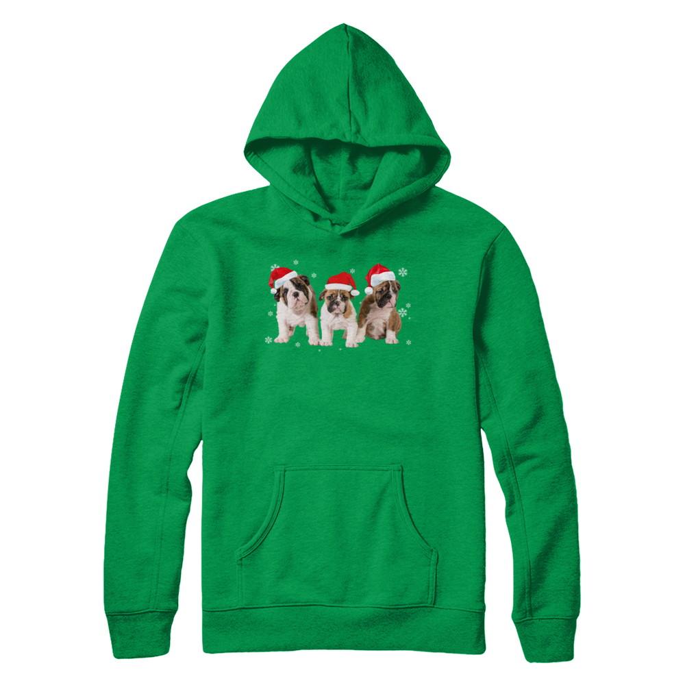 Funny Bulldogs Puppies Christmas Dog Gift-T-Shirt & Hoodie-Pullover Hoodie-Irish Green
