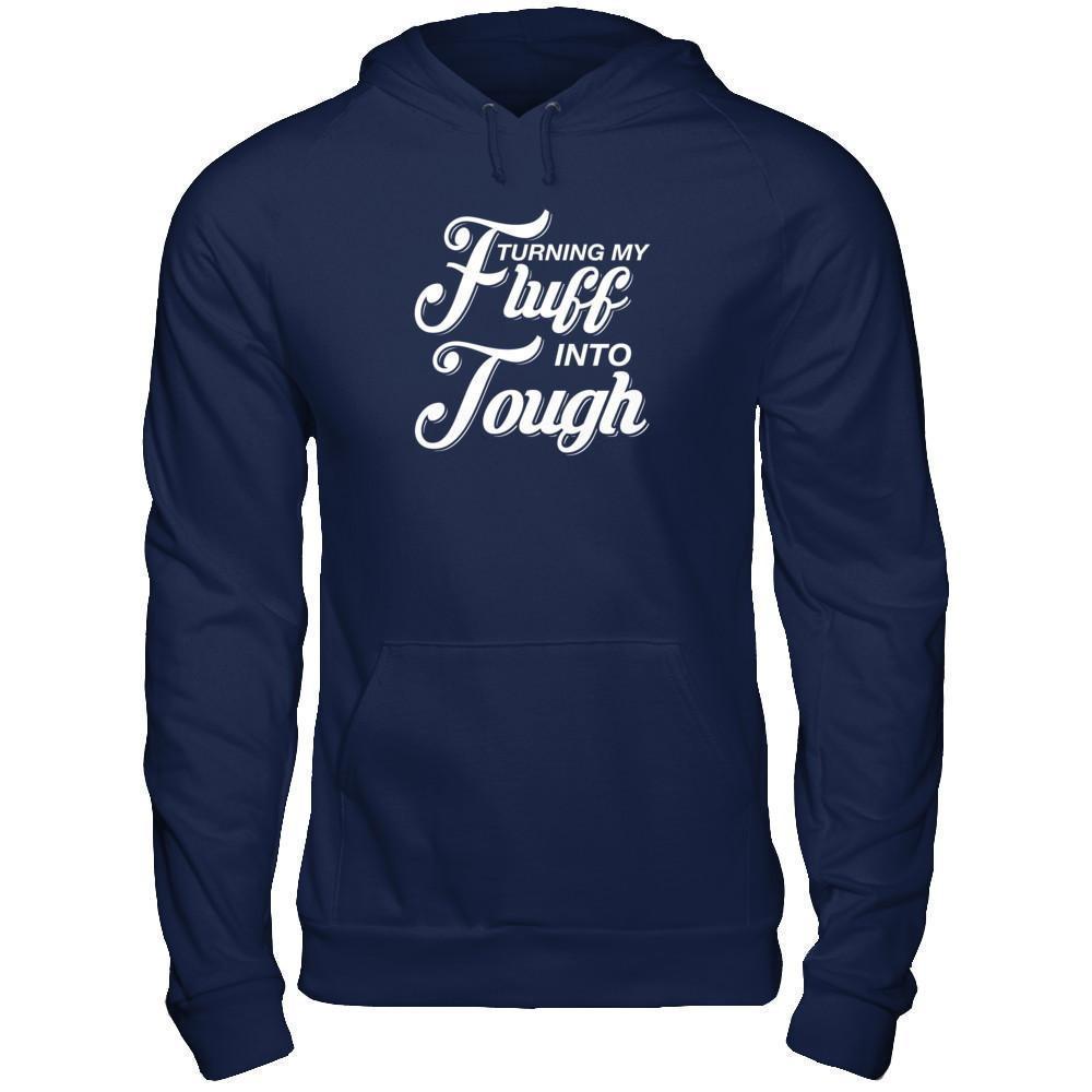 Turning Fluff Into Tough-T-Shirt & Tank Top-Pullover Hoodie-Navy