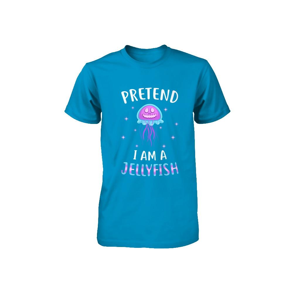 Pretend I'm A Jellyfish Costume Happy Halloween Party Youth-Youth Shirt-