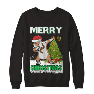 Cute Pit bull Claus Merry Christmas Ugly Sweater-T-Shirt & Sweatshirt-Crewneck Sweatshirt-Black
