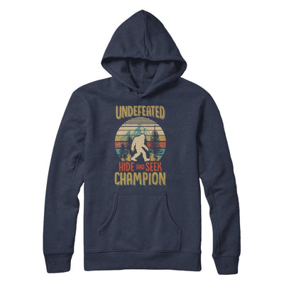 Vintage Bigfoot Undefeated Hide And Seek Champion-T-Shirt & Hoodie-Pullover Hoodie-Navy