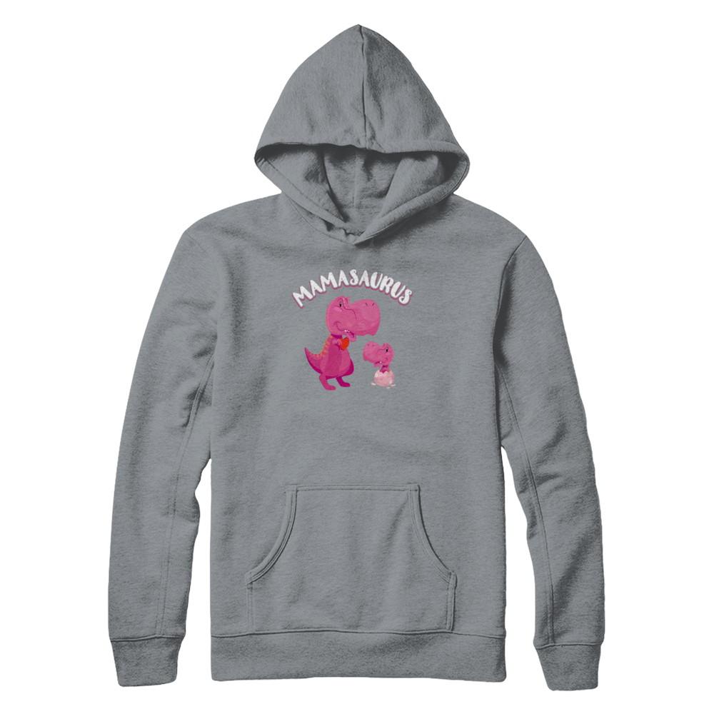 Mama Mamasaurus Rex Cute Dinosaur Mothers Day-T-Shirt & Tank Top-Pullover Hoodie-Light Steel