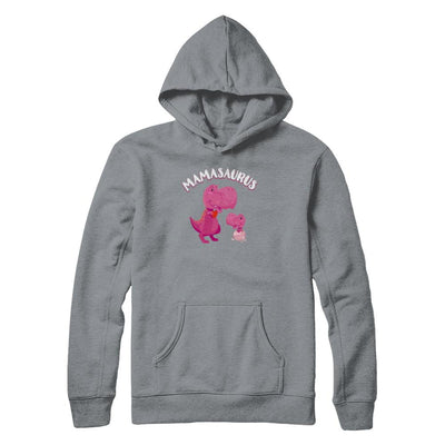 Mama Mamasaurus Rex Cute Dinosaur Mothers Day-T-Shirt & Tank Top-Pullover Hoodie-Light Steel