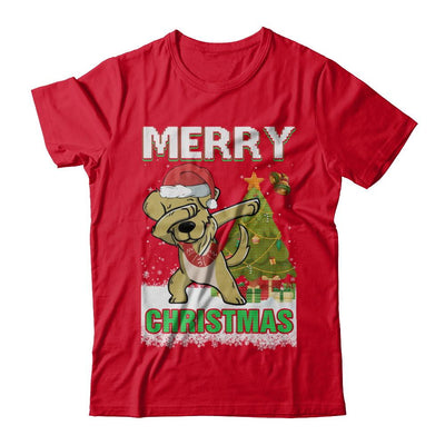Cute Golden Retriever Claus Merry Christmas Ugly Sweater-T-Shirt & Sweatshirt-Premium T-Shirt-Red