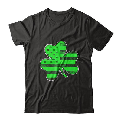 Vintage AMERICAN FLAG Ireland Shamrock St Patricks Day-T-Shirt & Hoodie-Premium T-Shirt-Black