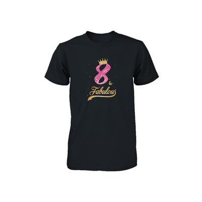 8Th And Fabulous Eight Birthday Youth-Youth Shirt-Toddler T-Shirt-Black