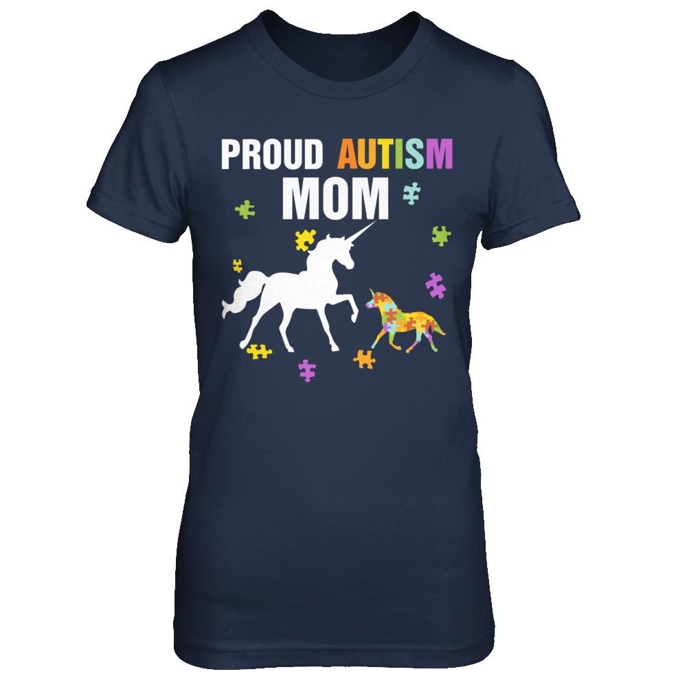 Proud Autism Mom Unicorn Autism Awareness-T-Shirt & Hoodie-