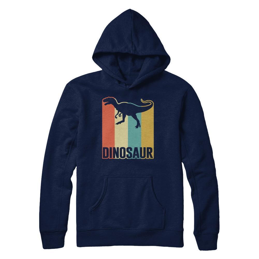 Classic Vintage Retro Style Dinosaur-T-Shirt & Hoodie-Pullover Hoodie-Navy