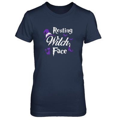 Halloween Resting Witch Face Witches-T-Shirt & Tank Top-Women's T-Shirt-Navy