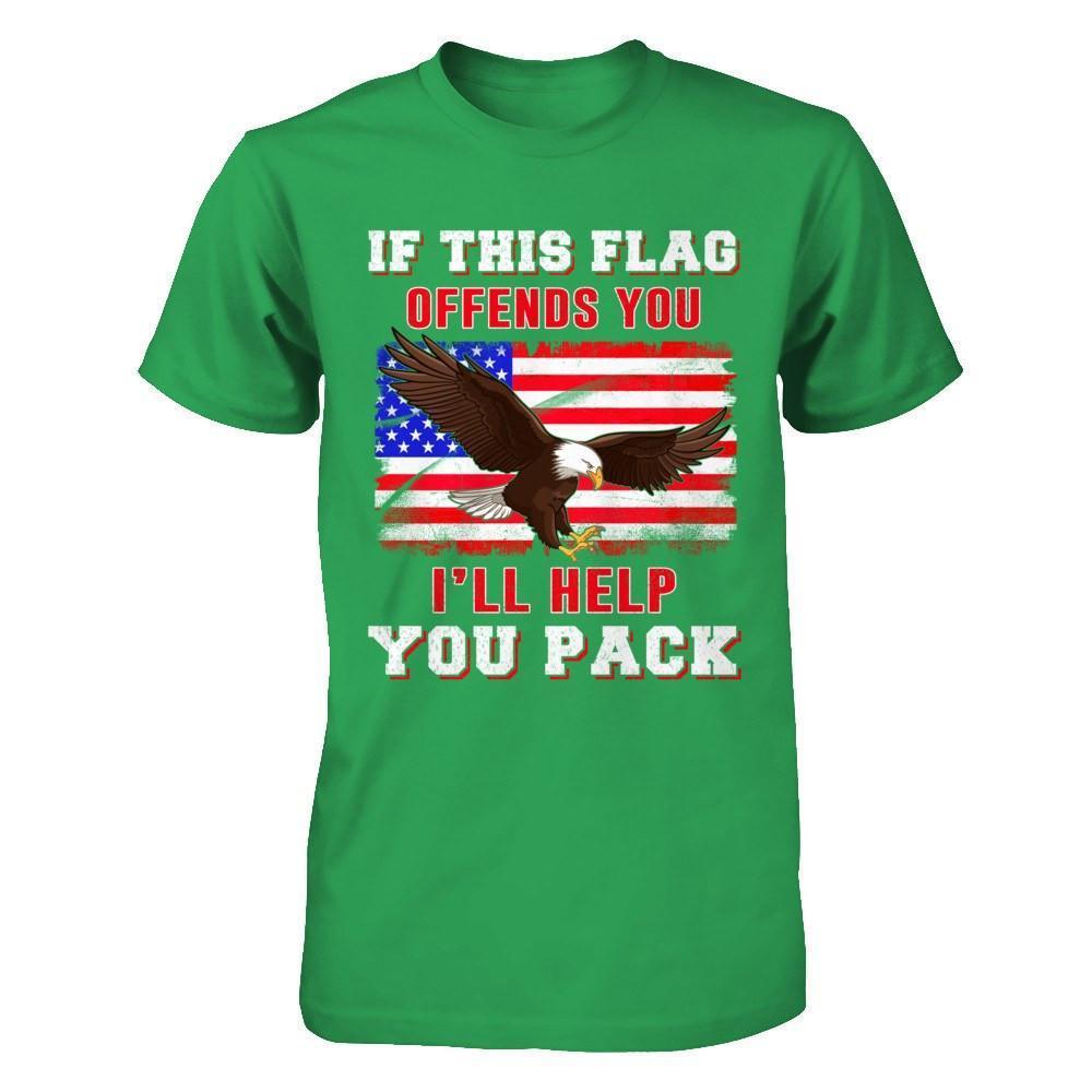 If This Flag Offends You I'll Help You Pack-T-Shirt & Hoodie-Premium T-Shirt-Kelly Green