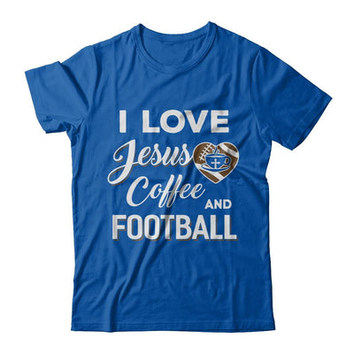 I Love Jesus Coffee & Football-T-Shirt & Sweatshirt-Premium T-Shirt-Royal