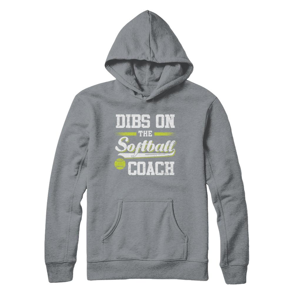 Dibs On The Coach Softball-T-Shirt & Hoodie-Pullover Hoodie-Light Steel