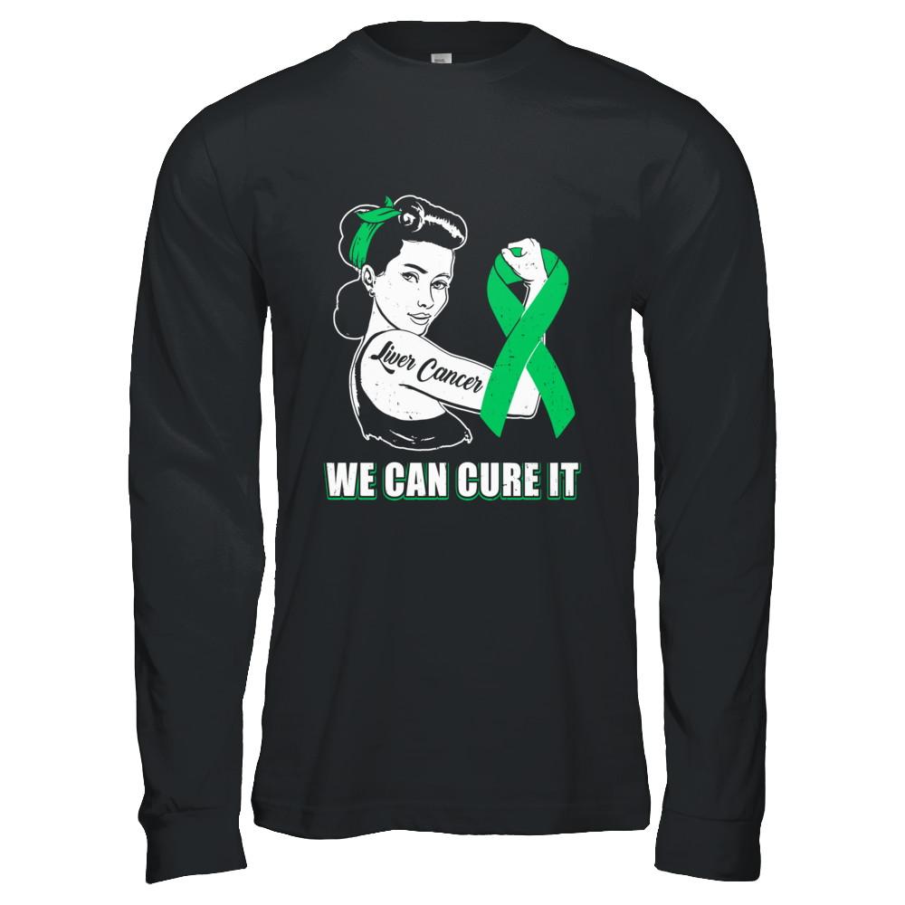 Liver Cancer Awareness Survivor We Can Cure It-T-Shirt & Hoodie-Long Sleeve T-Shirt-Black