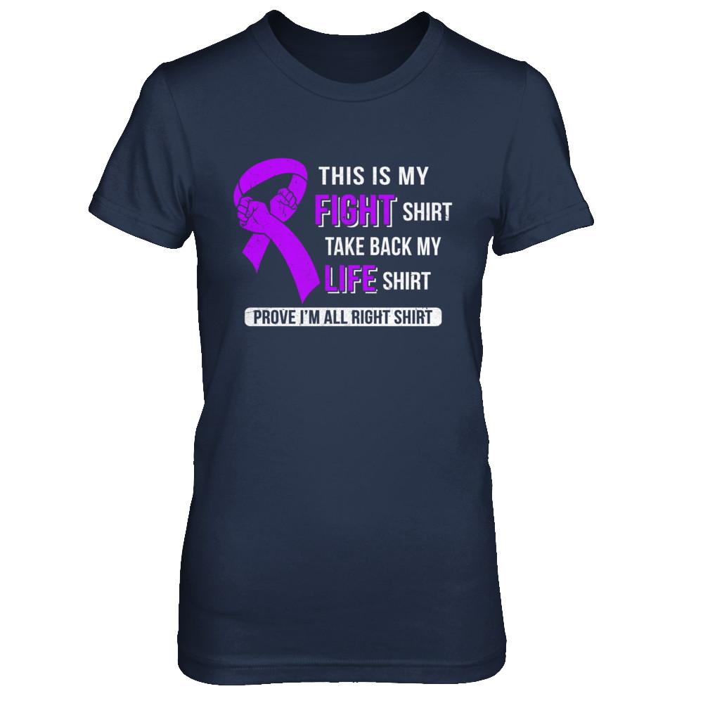 This Is My Fight Alzheimer's Lupus Pancreatic Awareness-T-Shirt & Hoodie-Women's T-Shirt-Navy