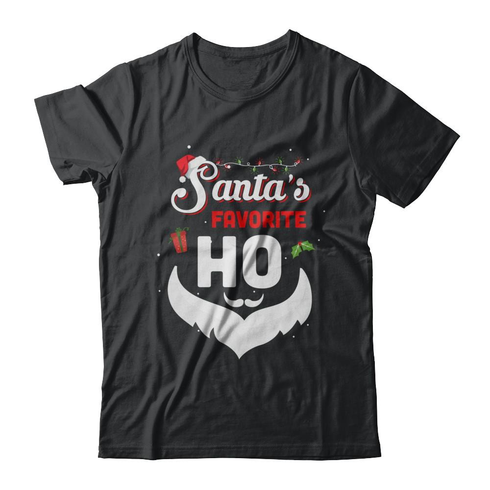 Santa's Favorite Ho Funny Christmas Gift-T-Shirt & Sweatshirt-Classic T-Shirt-Black