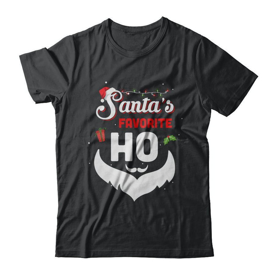Santa's Favorite Ho Funny Christmas Gift-T-Shirt & Sweatshirt-Classic T-Shirt-Black
