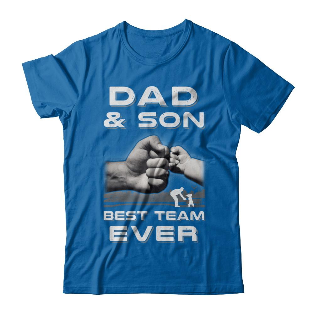 Dad And Son Best Team Ever Fathers Day-T-Shirt & Hoodie-Classic T-Shirt-Royal