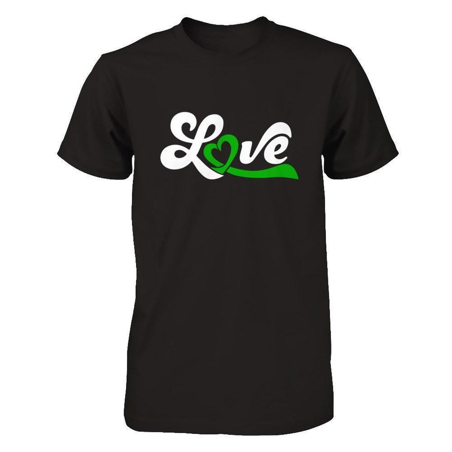 Love Green Awareness Ribbon-T-Shirt & Hoodie-Premium T-Shirt-Black