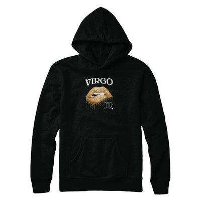 Virgo Zodiac August September Birthday Gift Golden Lipstick-T-Shirt & Tank Top-Pullover Hoodie-Black