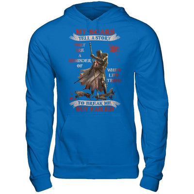 Knights Templar My Scars Tell A Story They Are A Reminder Of When Life Tried-T-Shirt & Hoodie-Pullover Hoodie-Royal