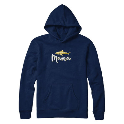 Sunflower Mama Shark Flowers Mothers Day Gift-T-Shirt & Tank Top-Pullover Hoodie-Navy