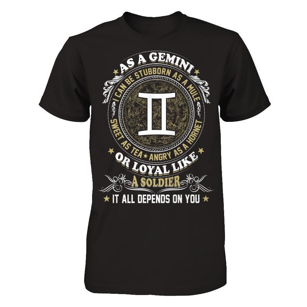 As A Gemini I Can Be Stubborn As A Mule-T-Shirt & Hoodie-Premium T-Shirt-Black