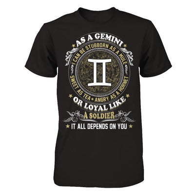 As A Gemini I Can Be Stubborn As A Mule-T-Shirt & Hoodie-Premium T-Shirt-Black