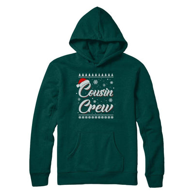 Matching Family Christmas Cousin Crew Ugly Sweater-T-Shirt & Hoodie-Pullover Hoodie-Deep Forest