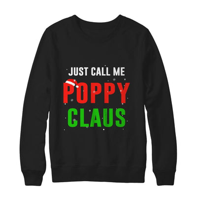 Santa Poppy Claus Matching Family Christmas Pajamas-T-Shirt & Sweatshirt-Crewneck Sweatshirt-Black