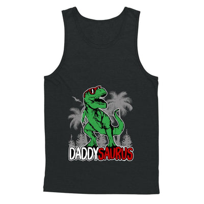 Daddysaurus Fathers Day Dinosaur T Rex Daddy Saurus-T-Shirt & Hoodie-Unisex Tank-Black