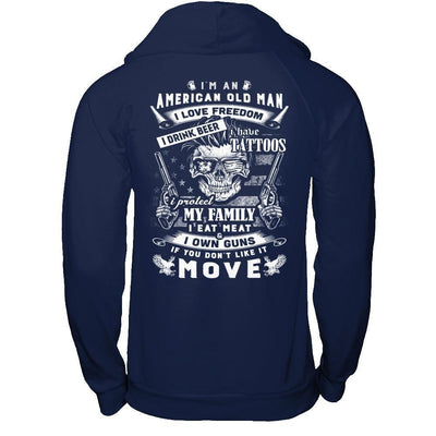 I'm An American Old Man-T-Shirt & Hoodie-Pullover Hoodie-Navy