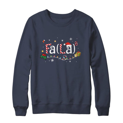 Cute Math Fa La Funny Christmas-T-Shirt & Sweatshirt-Crewneck Sweatshirt-Navy
